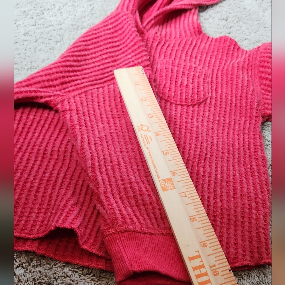Toddler Boys' Thermal Hooded Pullover Sweatshirt - Cat & Jack Red 2T - Picture 9 of 13